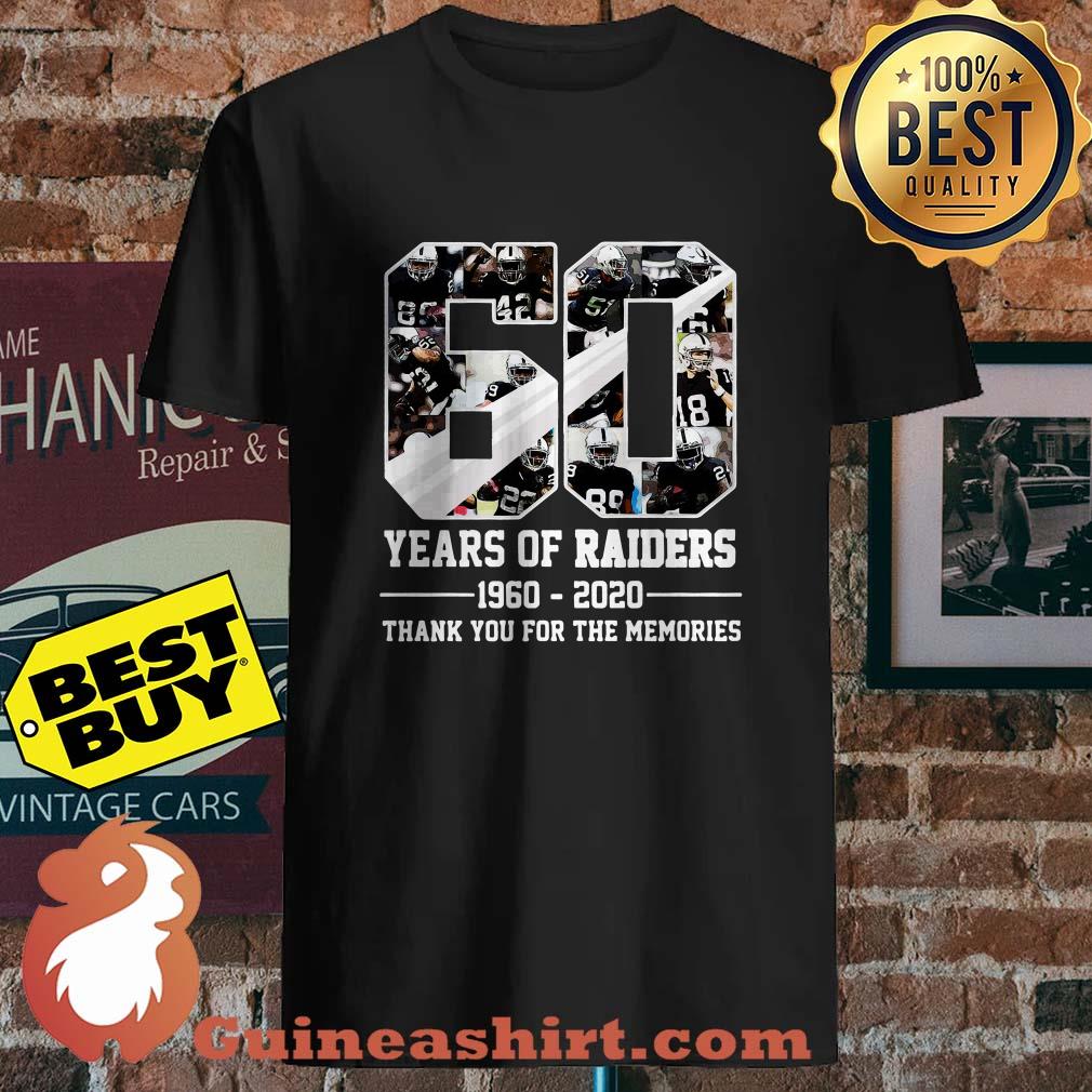 60th years of Raiders Anniversary Of Oakland 1960-2020 Football shirt