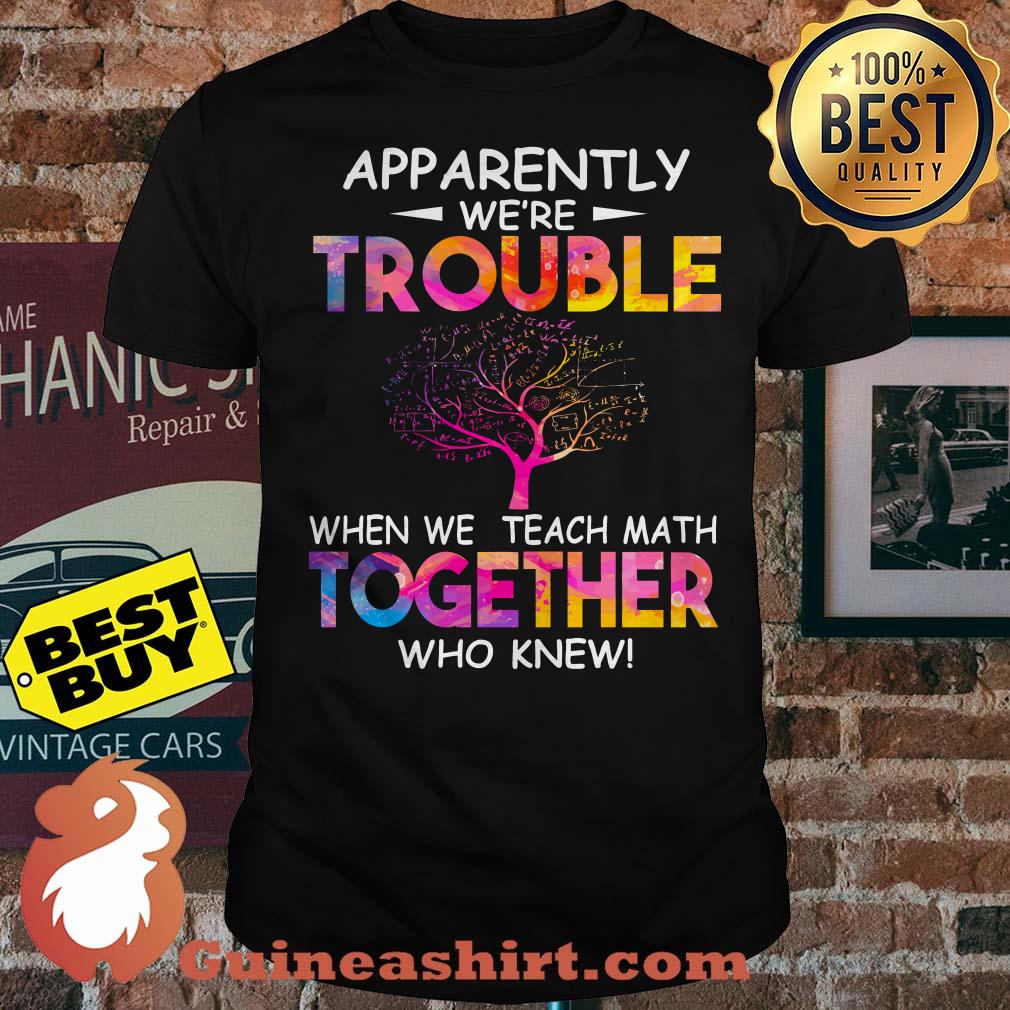 Apparently we're trouble when we teach math together who knew shirt