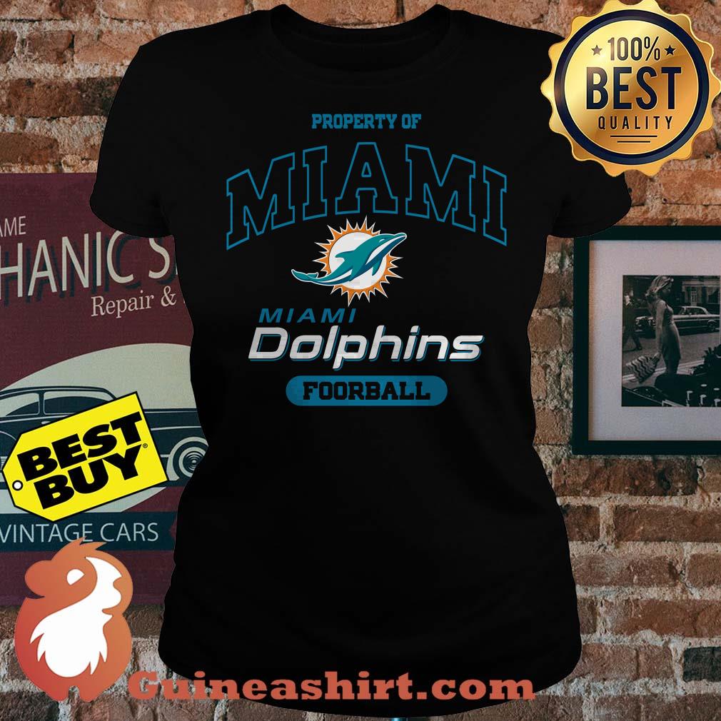 Propety of Miami Dolphins Foorball ladies tee