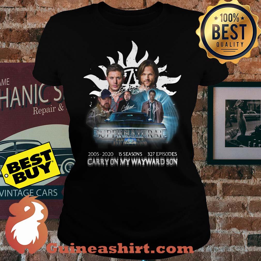 Supernatural 2005-2020 15 seasons 327 episodes carry ladies tee