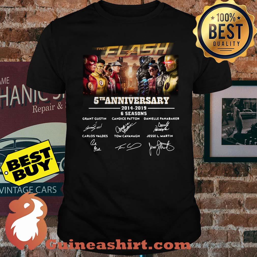 The Flash 5th anniversary 2014-2019 6 seasons signature shirt