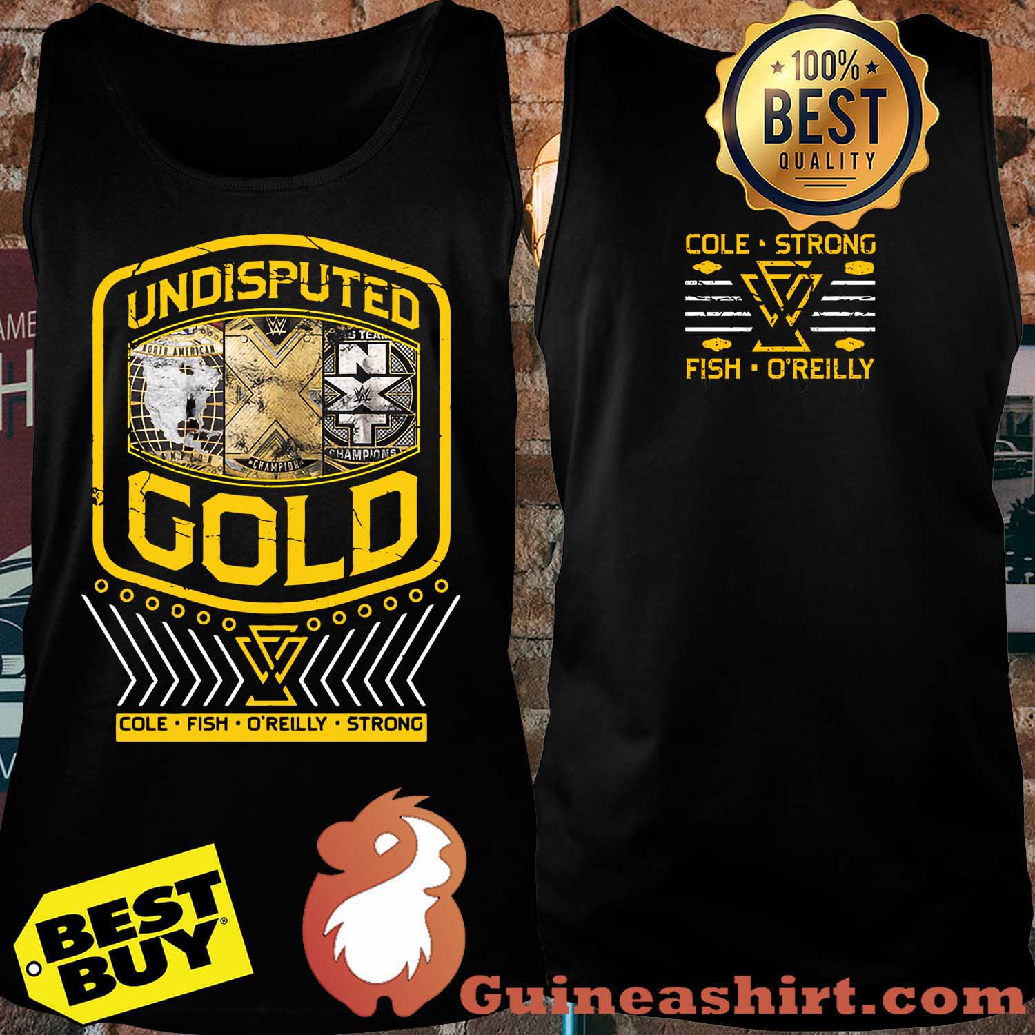 Undisputed Era "Undisputed Gold" Cole strong fish o'reilly Youth Authentic tank top