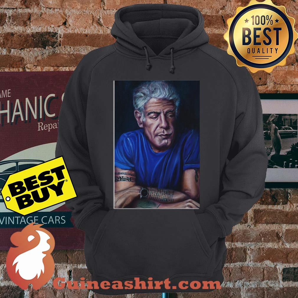Anthony Bourdain Portrait Oil Painting Original Art hoodie