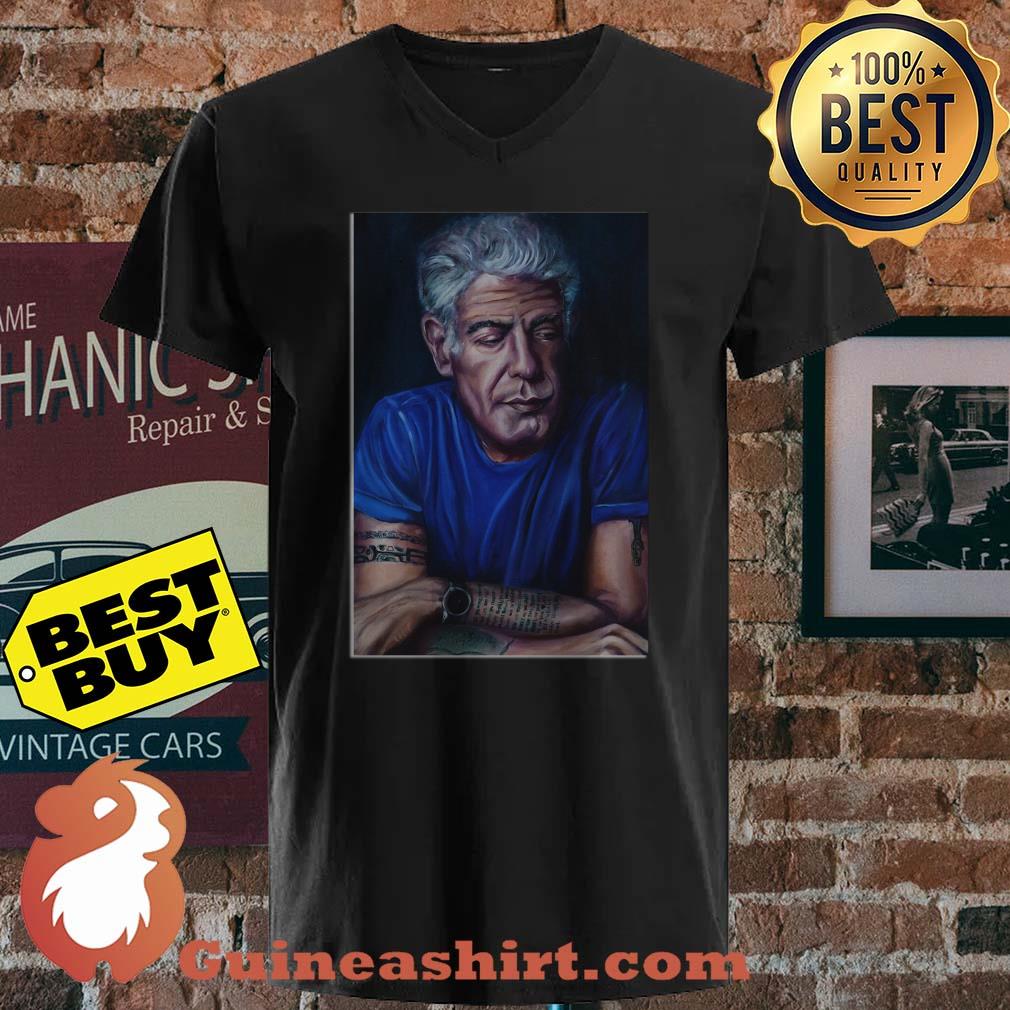 Anthony Bourdain Portrait Oil Painting Original Art shirt