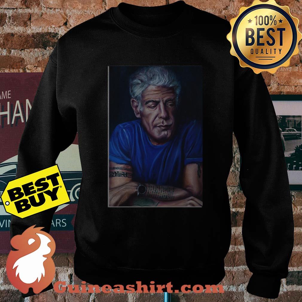 Anthony Bourdain Portrait Oil Painting Original Art sweatshirt