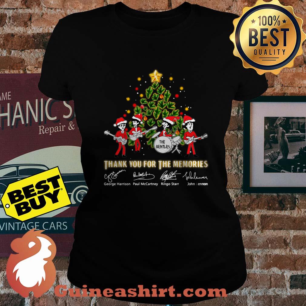The Beatles Thank you for the memories signature Christmas ladies tee