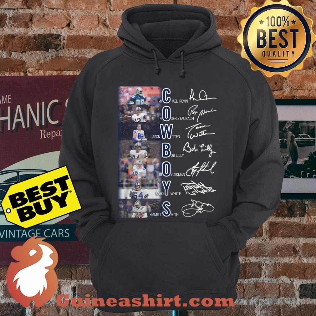 Cowboys Michael Irvin Boblilly Jason Witten Roger Staubach Tony Dorsett Randy White Emmitt Smith signatures hoodie