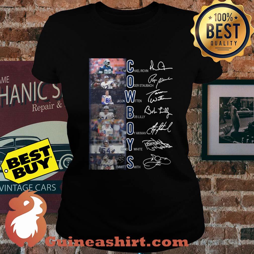 Cowboys Michael Irvin Boblilly Jason Witten Roger Staubach Tony Dorsett Randy White Emmitt Smith signatures ladies tee
