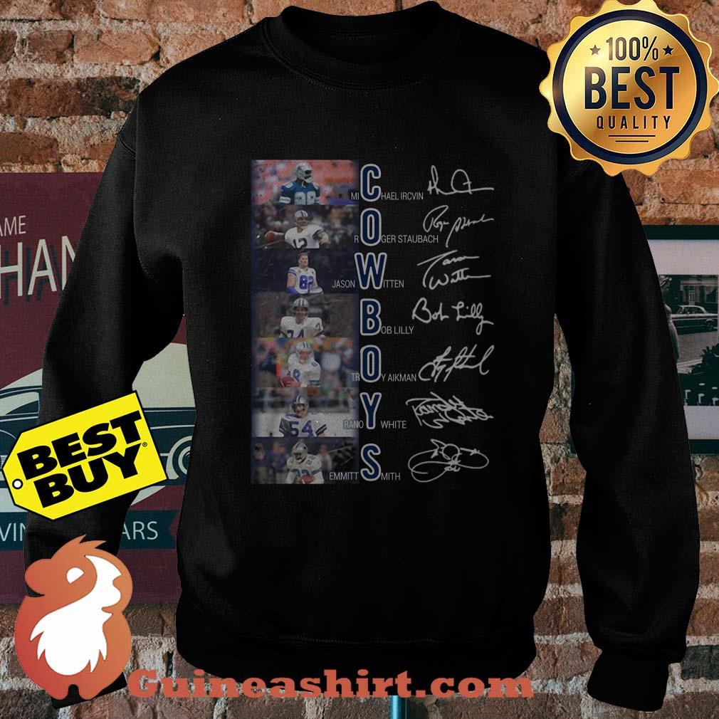 Cowboys Michael Irvin Boblilly Jason Witten Roger Staubach Tony Dorsett Randy White Emmitt Smith signatures sweatshirt