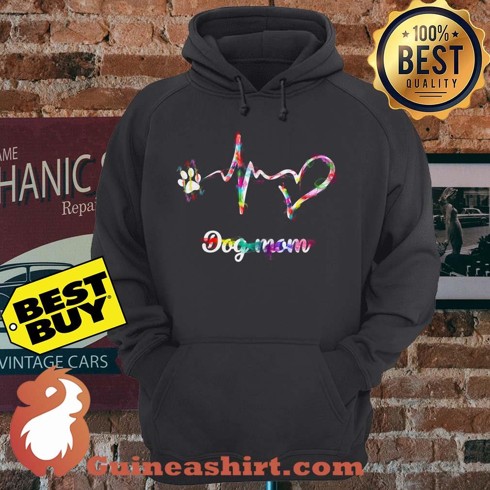Dog Mom Heart Footprint Art hoodie