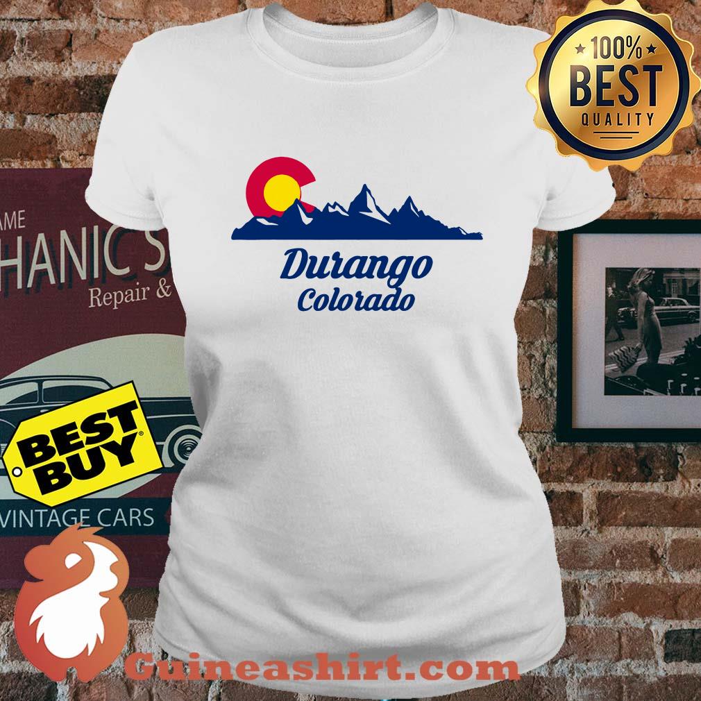 Durango Colorado Flag City CO State Hiking Tourist Mountain ladies tee