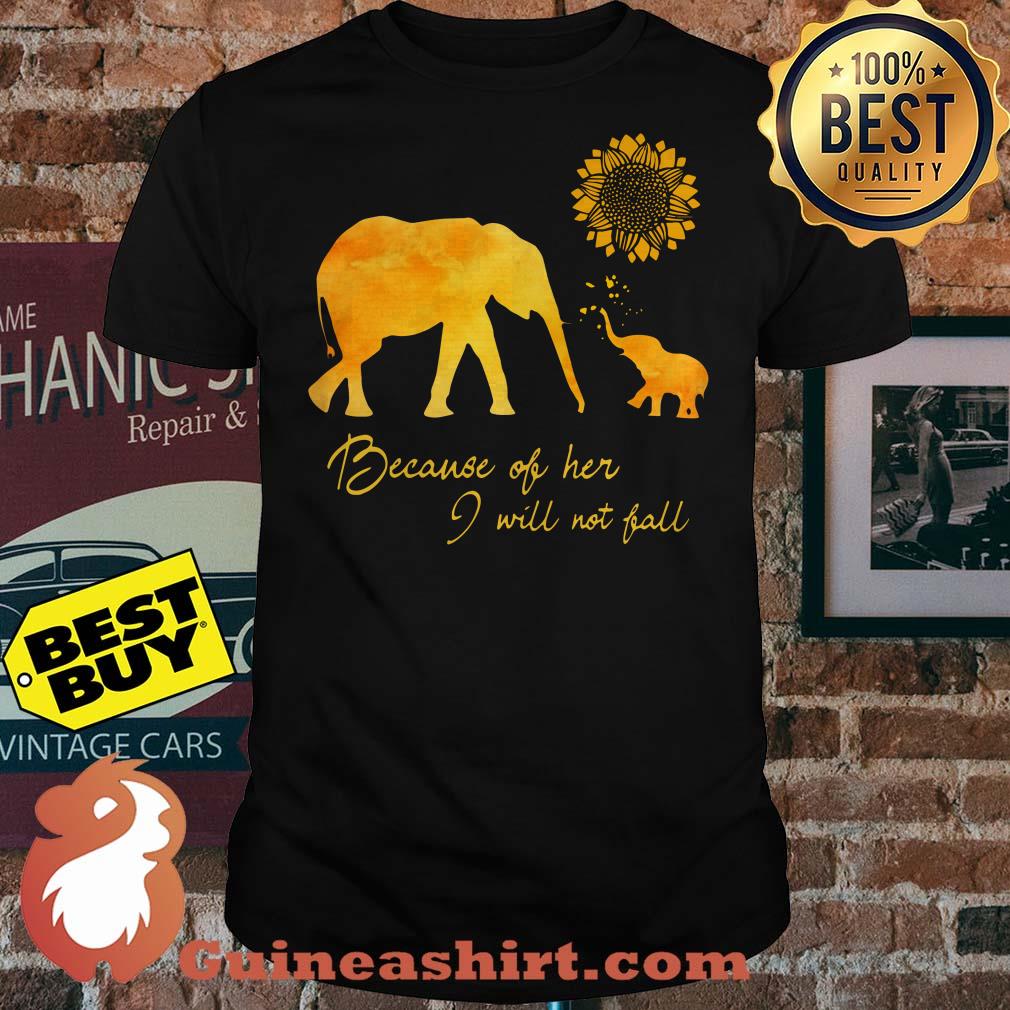 Elephant Flower Because Of Her I Will Not Fall shirt