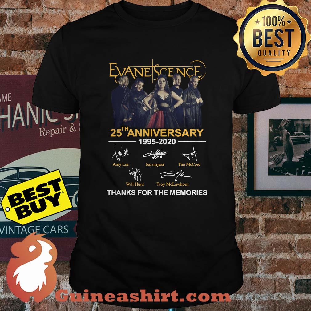 Evane Scence 25th anniversary 1995-2020 thank for the memories signature shirt