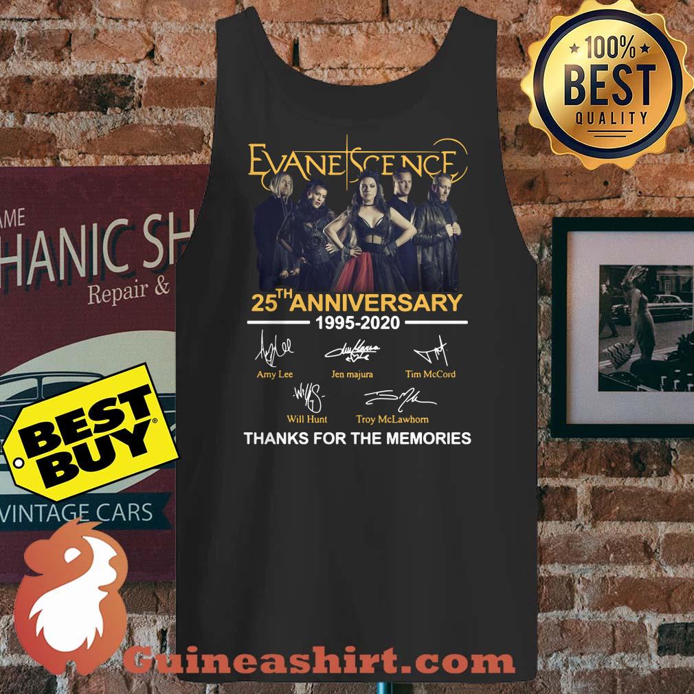 Evane Scence 25th anniversary 1995-2020 thank for the memories signature tank top