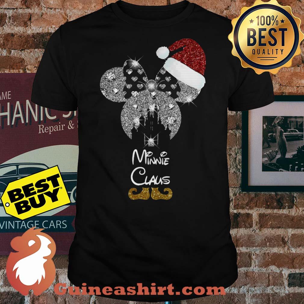 Glitter Diamond Mickey Mouse Merry Christmas Minnie Claus shirt
