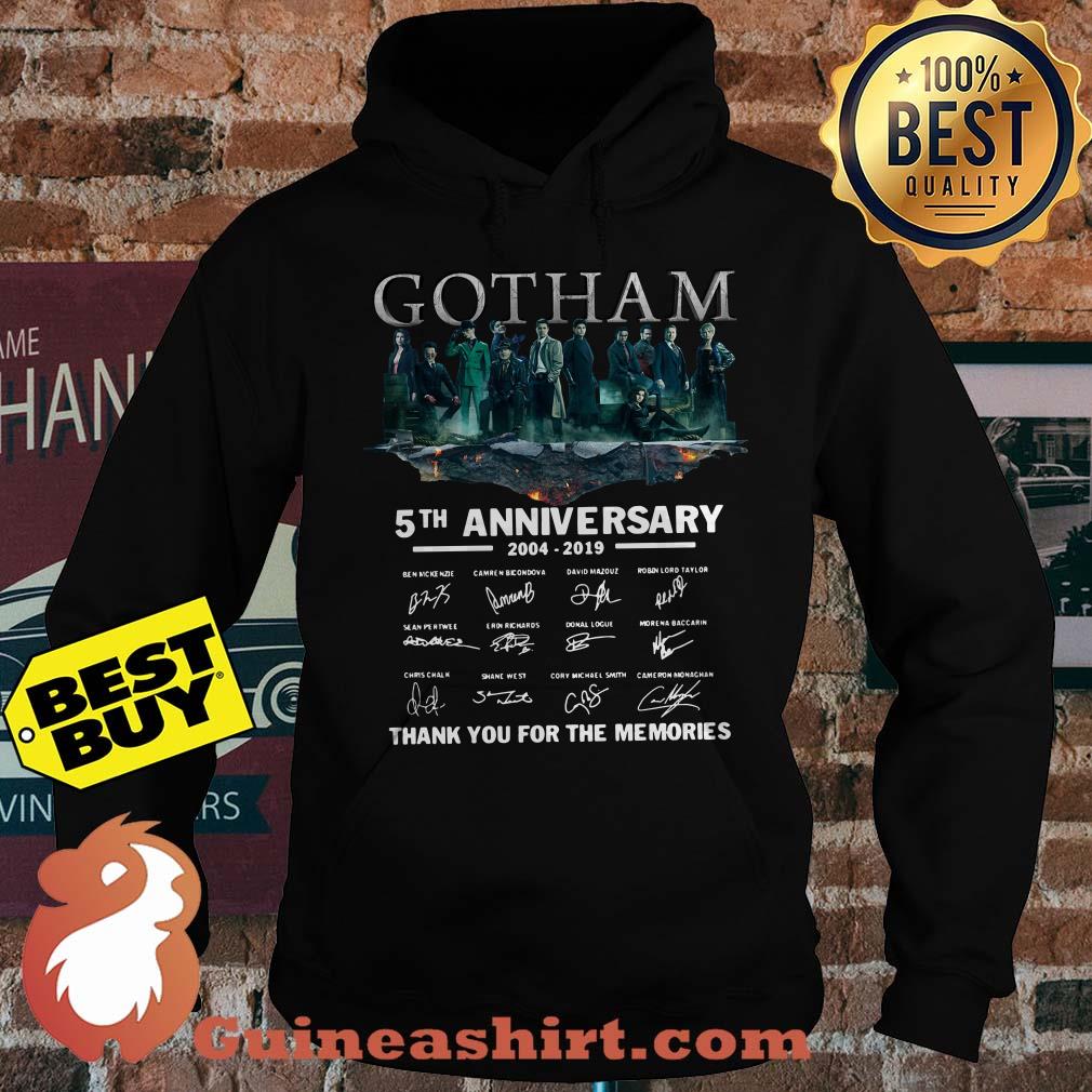 Gotham 5tm anniversary 2004-2019 signature thank you for the memories hoodie