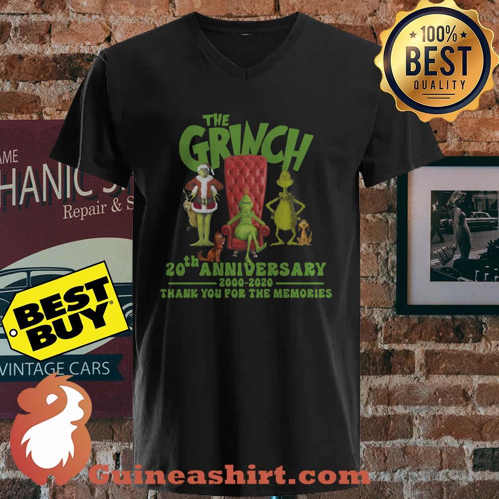 The Grinch 20th anniversary 2000-2020 thank you for the memories Christmas ladies tee