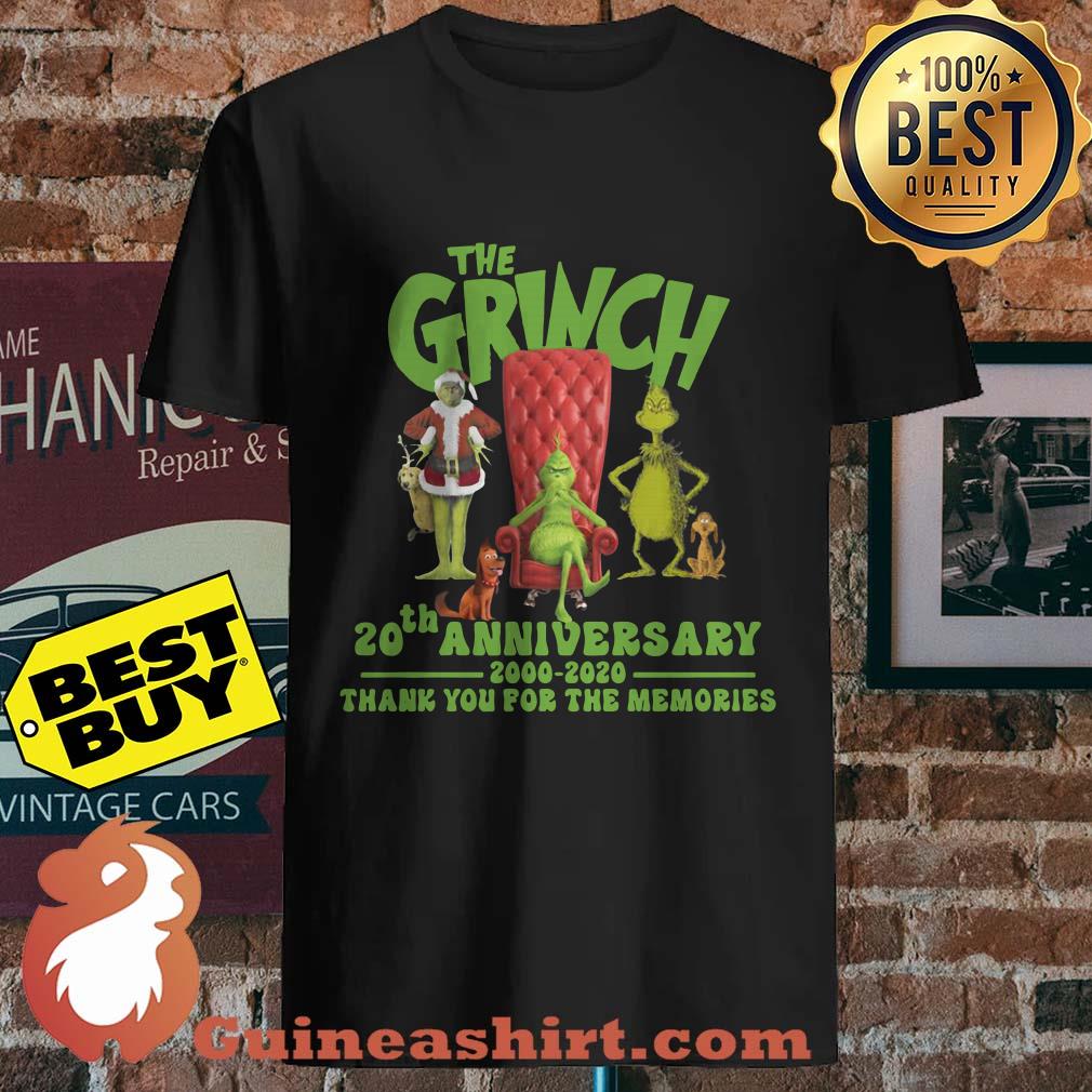 The Grinch 20th anniversary 2000-2020 thank you for the memories Christmas v neck