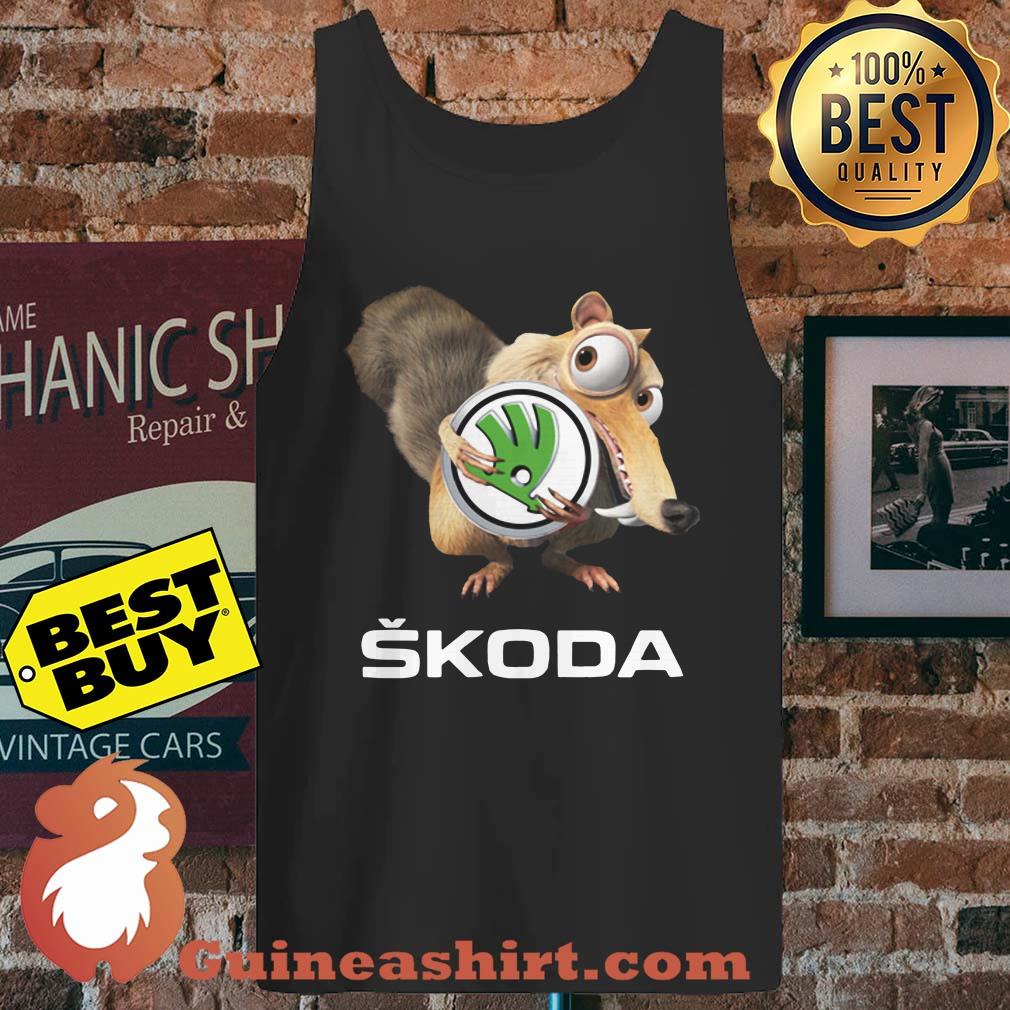 Ice Age Squirrel Scrat Skoda Logo tank top