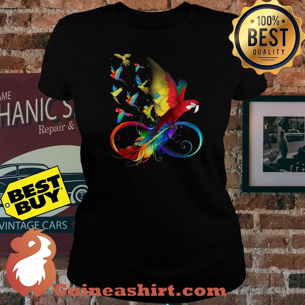 Illustration parrot feather hanes Ladies tee