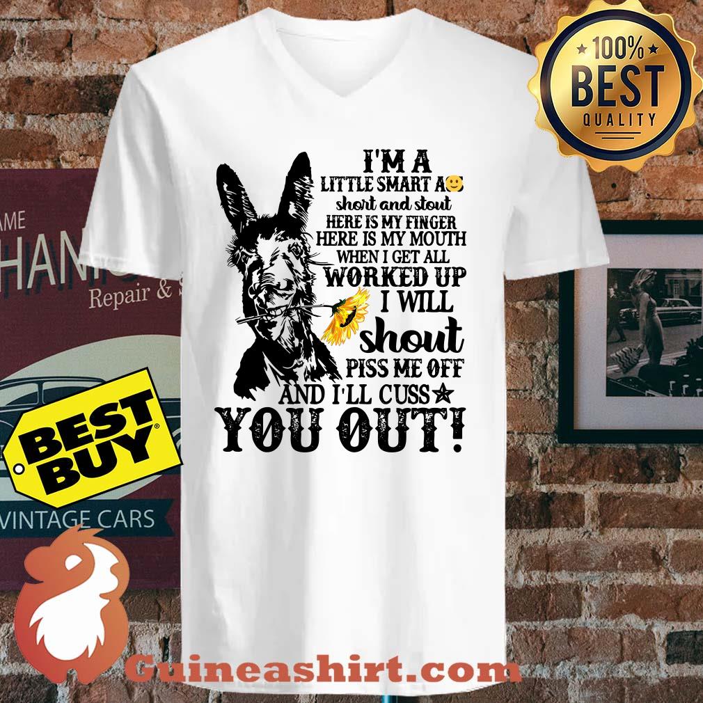 I'm little smart ass short and stout here is my finger here is my mouth v neck