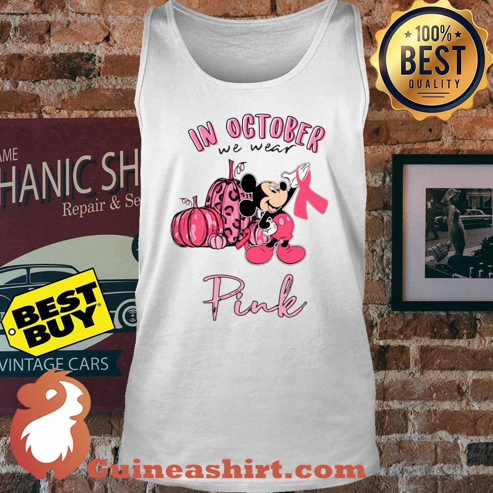In October we wear pink Mickey Mouse awareness Halloween tank top