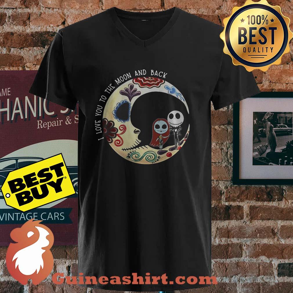 Jack and Sally I love you to the moon and back v neck