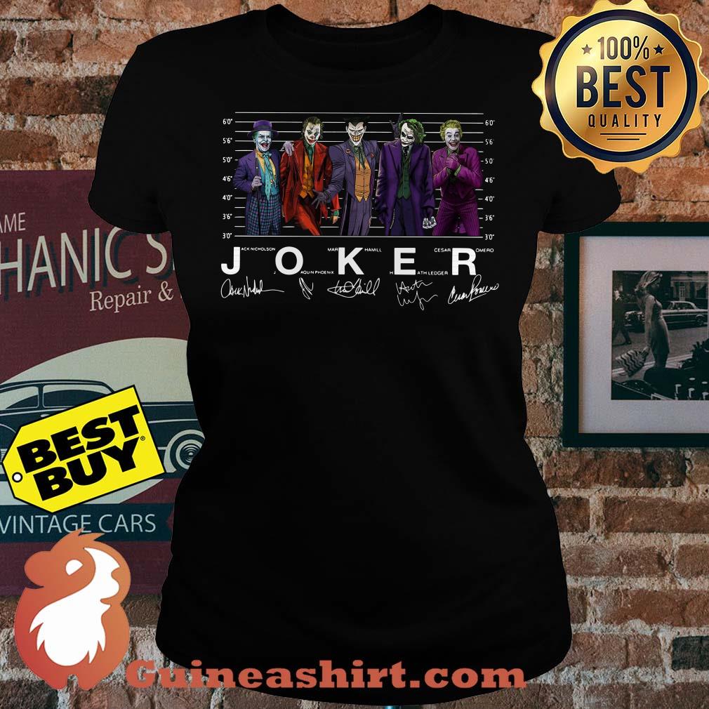 Joker jack Nicholson Joaquin Phoenix Mark Hamill signature ladies tee