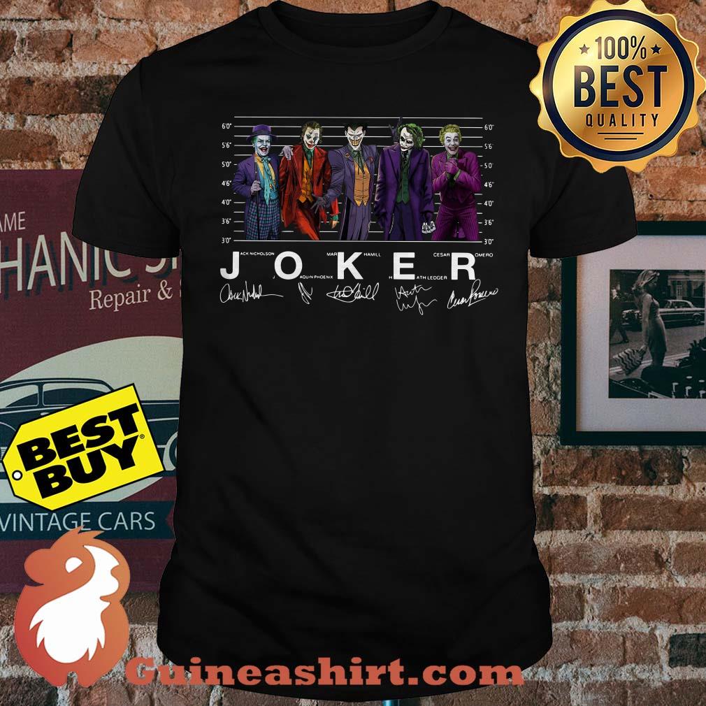 Joker jack Nicholson Joaquin Phoenix Mark Hamill signature shirt