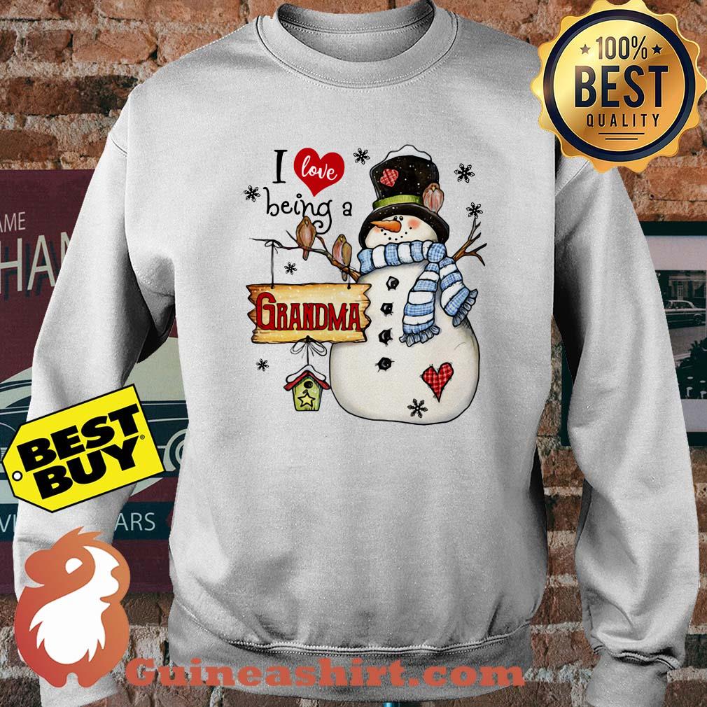 I Love Being A Grandma Snowman Heart sweatshirt