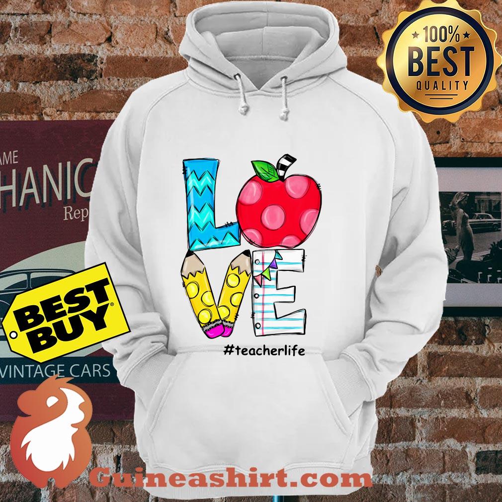 Love Teacher Life Apple Pen Book hoodie