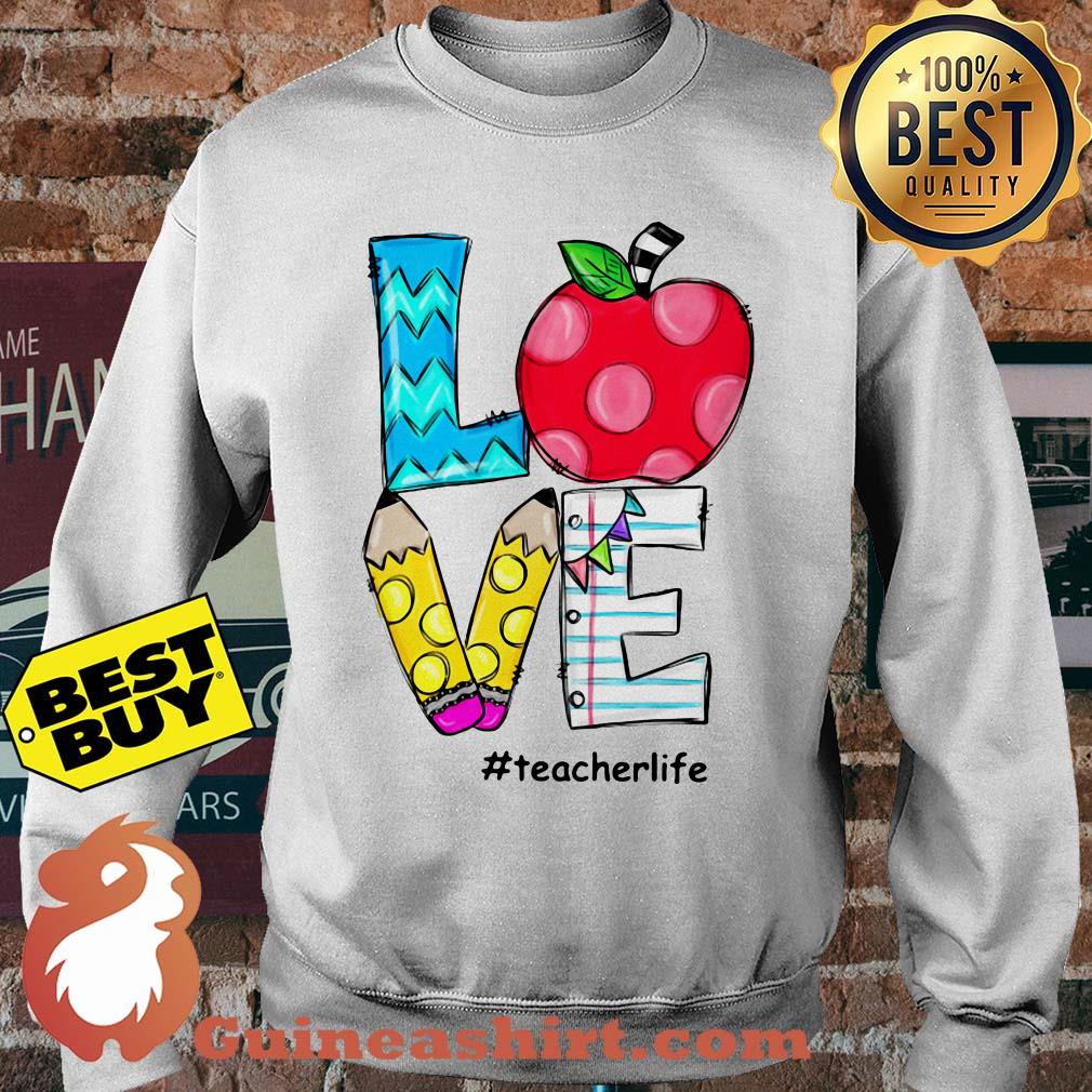 Love Teacher Life Apple Pen Book sweatshirt