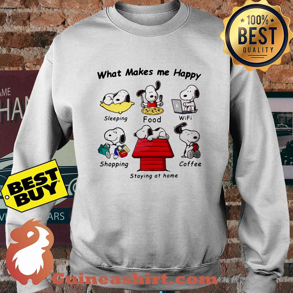 What Makes Me Happy Snoopy Staying At Home sweatshirt