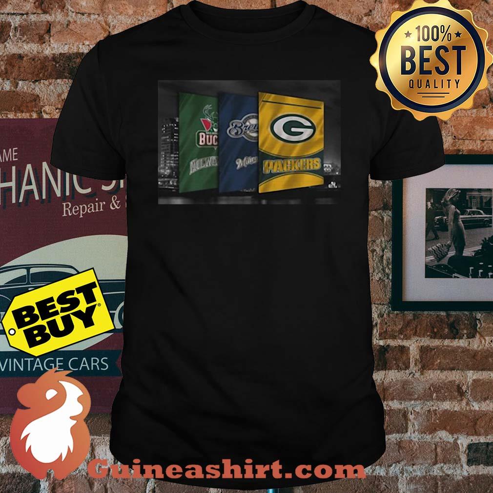 Milwaukee Bucks Brewer Milwaukee Green Bay Packers shirt