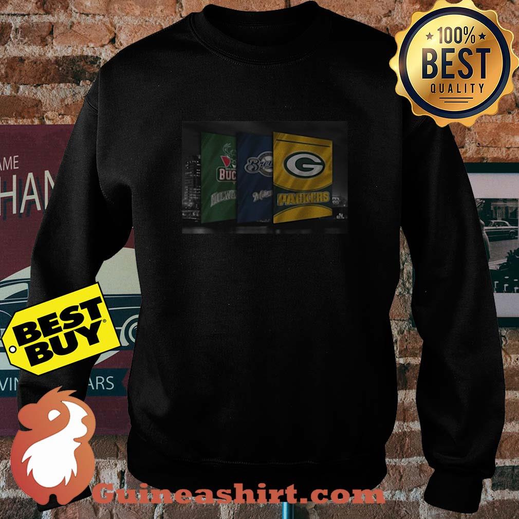 Milwaukee Bucks Brewer Milwaukee Green Bay Packers sweatshirt