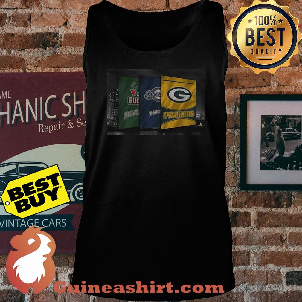 Milwaukee Bucks Brewer Milwaukee Green Bay Packers tank top