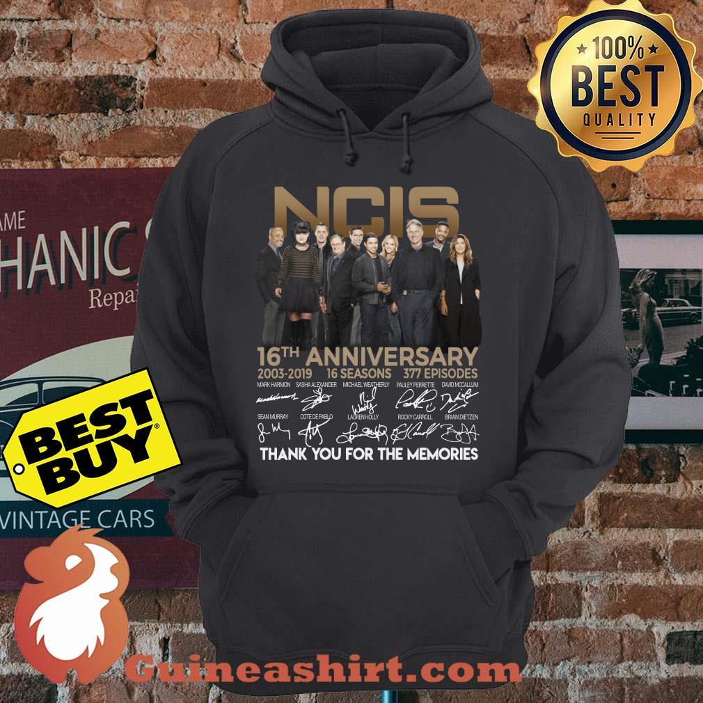 NCIS 16th Anniversary Thank You For The Memories signature hoodie