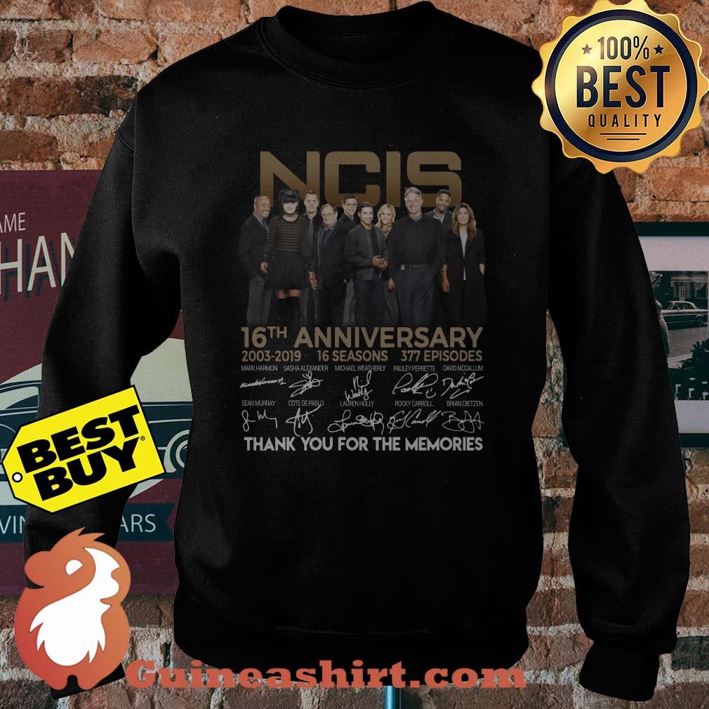NCIS 16th Anniversary Thank You For The Memories signature sweatshirt