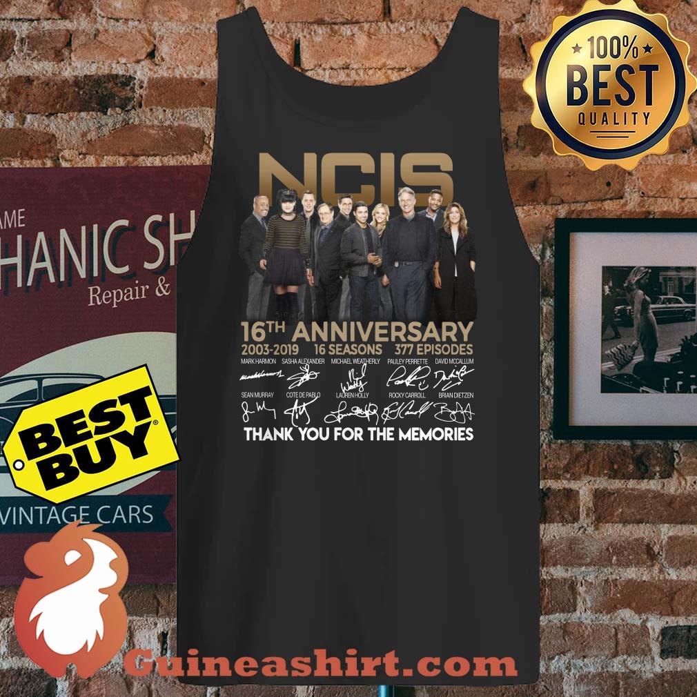 NCIS 16th Anniversary Thank You For The Memories signature tank top