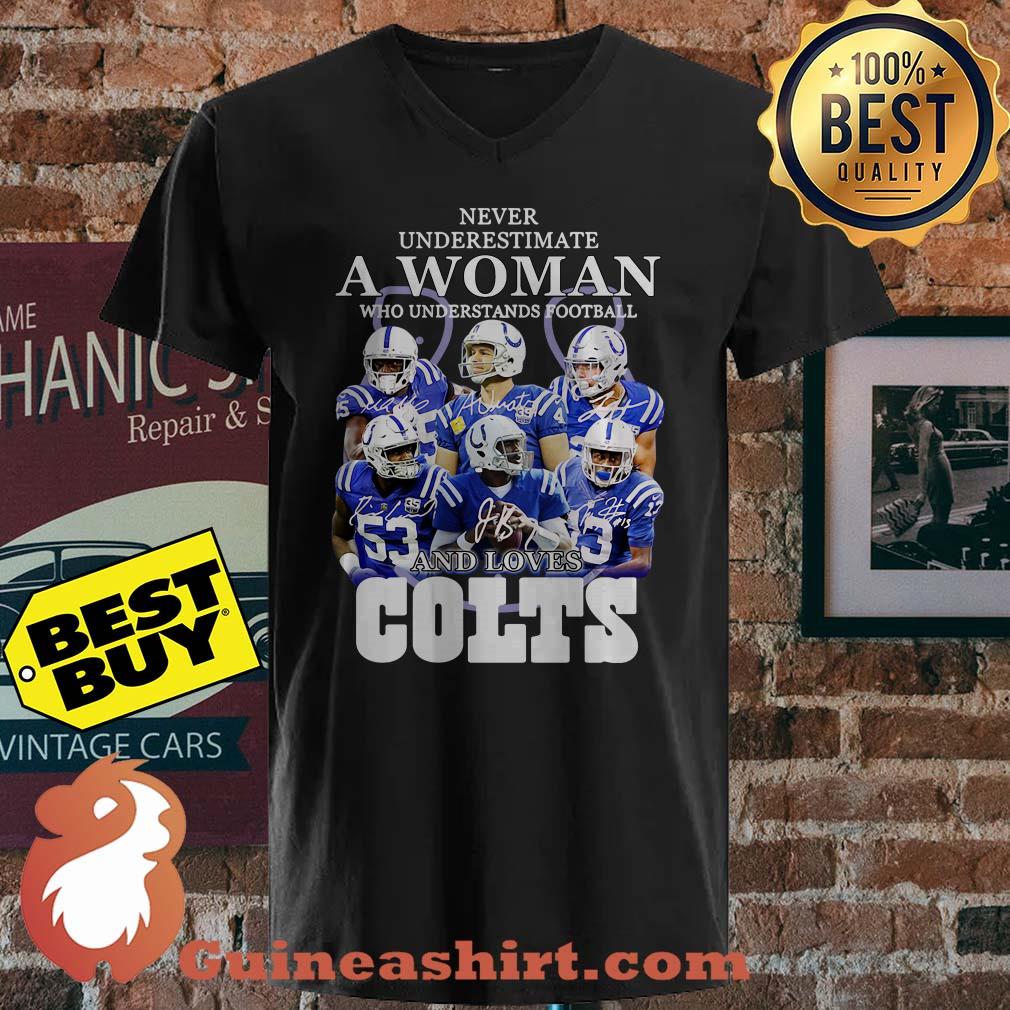 Never Underestimate A Woman Who Understands Football And Loves Colts signature shirt