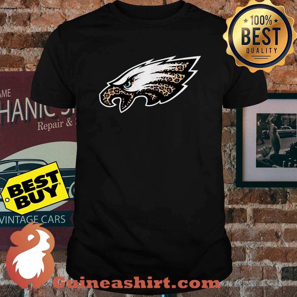 NFL Eagles logo leopard shirt