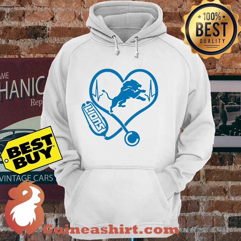 Nurse Heartbeat Love Detroit Lions hoodie