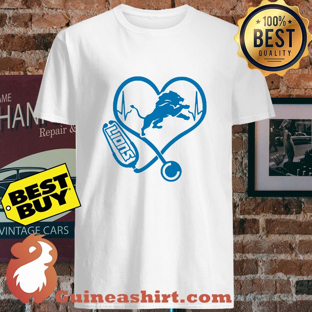 Nurse Heartbeat Love Detroit Lions shirt