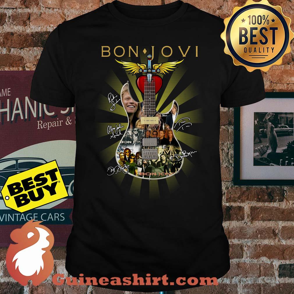 Official Bon Jovi Guitar Signature Shirt