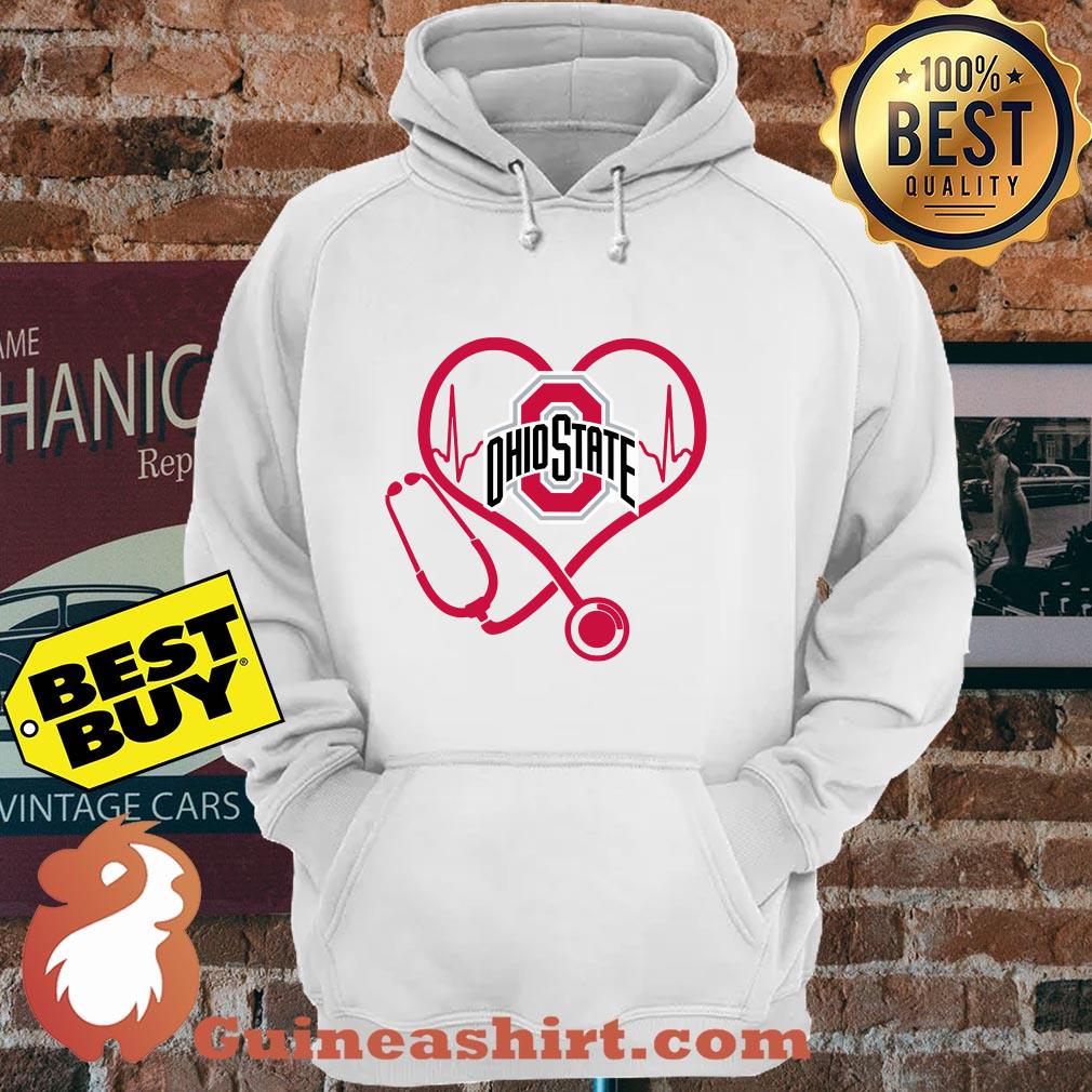 Ohio State Buckeyes nurse Stethoscope love heartbeat hoodie
