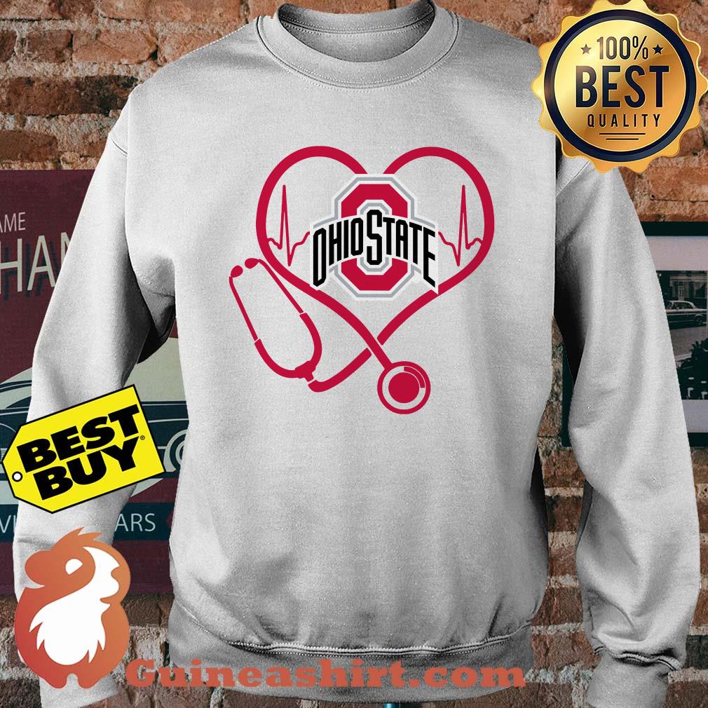 Ohio State Buckeyes nurse Stethoscope love heartbeat sweatshirt