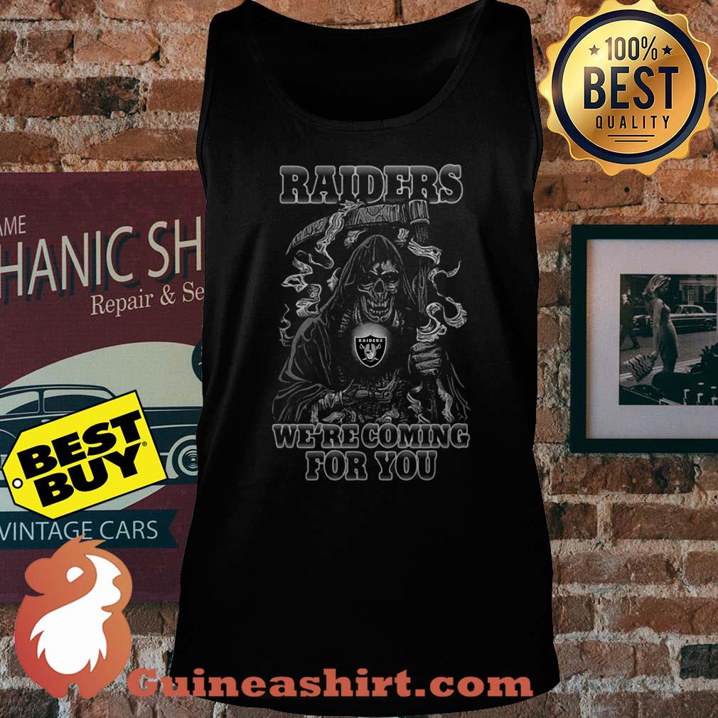 Original Halloween Oakland Raider We're Coming For You NFL tank top