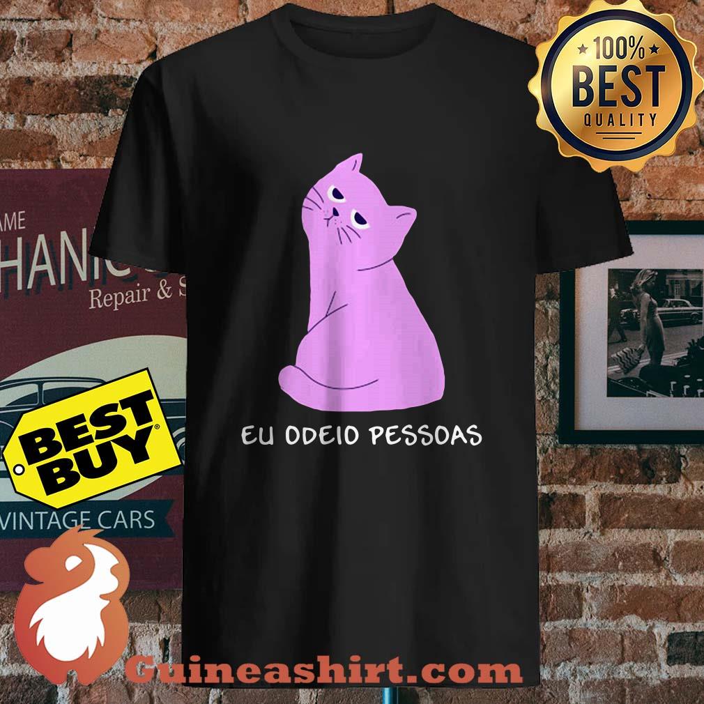 Pink Cat Eu Odeio Pessoas Shirt