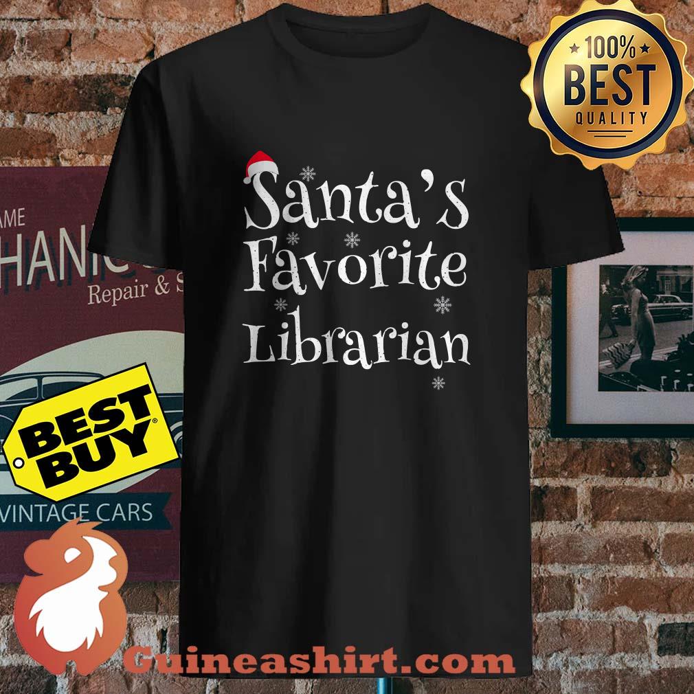 Santa's Favorite Librarian Merry Christmas shirt