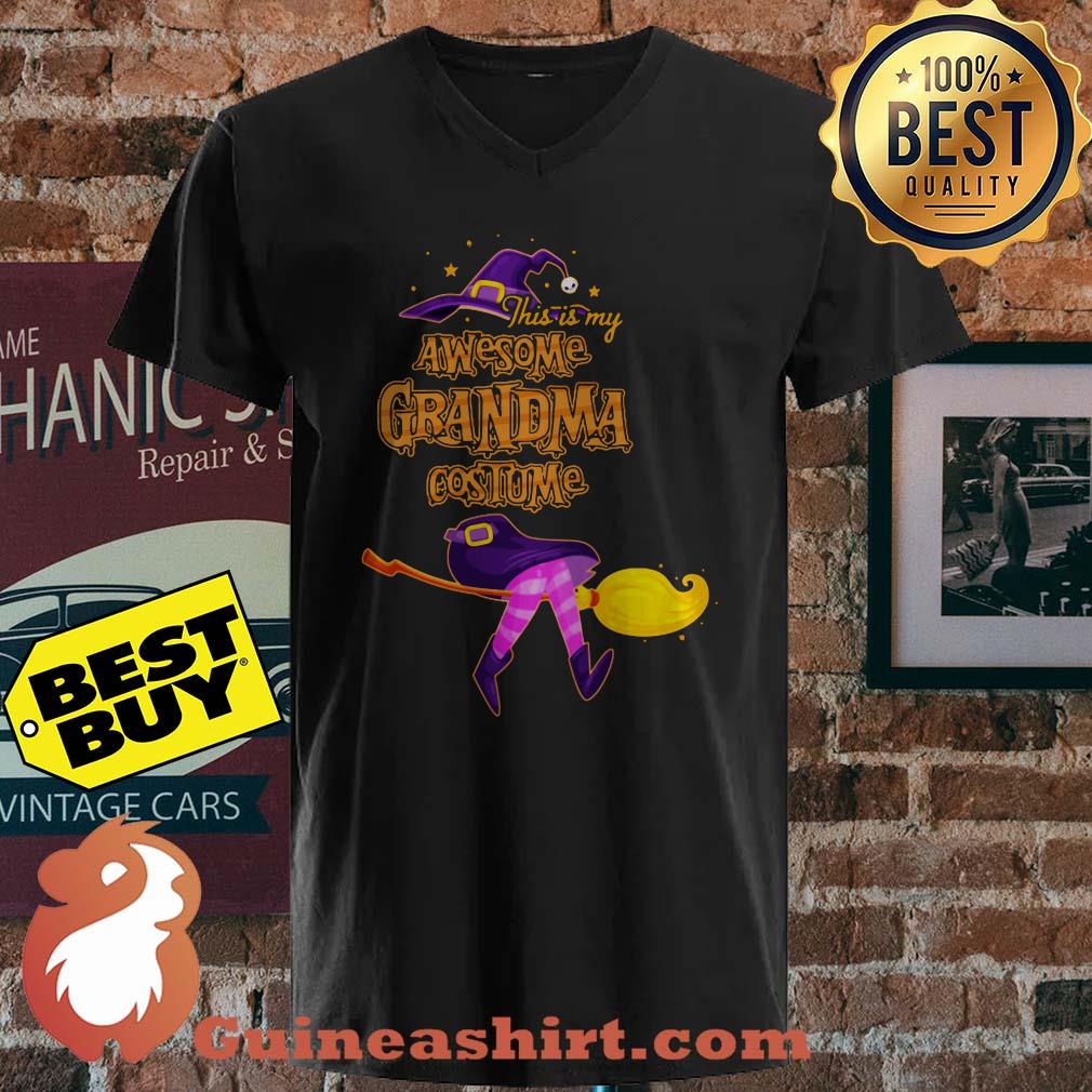 This Is My Awesome Grandma Costume Witch Flying On A Broomstick shirt